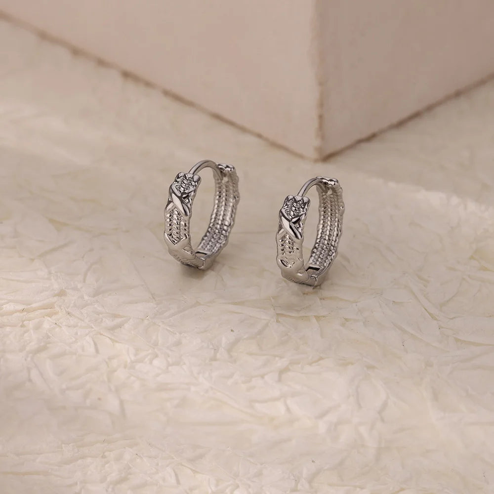 Irregular Minimalist Forked Stainless Steel Hoop Earring for Women Gold Color Wedding Aesthetic Earring Jewelry Gift BFF